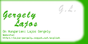 gergely lajos business card